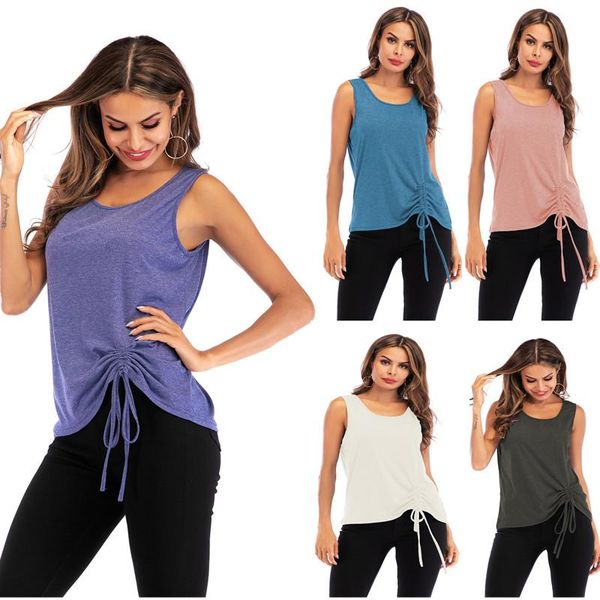 leosoxs 2021 summer fashion solid sling bandage women t shirt casual sleeveless o neck tunic ladies plus size women's t-shirt, White
leosoxs 2021 summer fashion solid sling bandage women t shirt casual sleeveless o neck tunic ladies plus size women's t-shirt, White