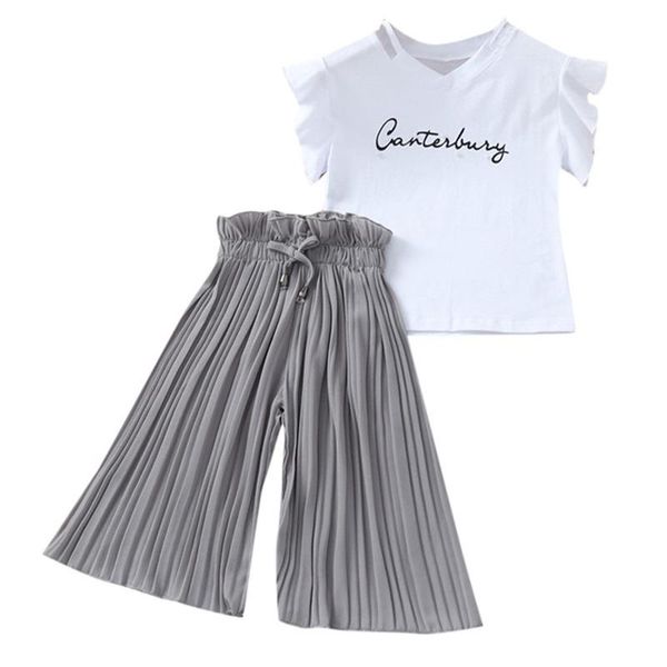 summer 2021 girls clothing sets kids t-shirt+wide leg pants suits children short sleeve baby girl clothes, White
summer 2021 girls clothing sets kids t-shirt+wide leg pants suits children short sleeve baby girl clothes, White