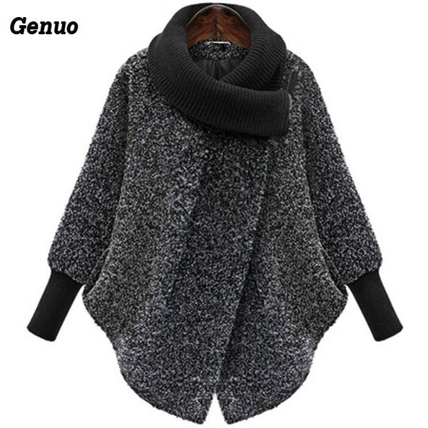 women's jackets gary bat sleeved woolen coat scarf collar women winter fashion outerwear thicker loose with zipper mujer casual, Black;brown
women's jackets gary bat sleeved woolen coat scarf collar women winter fashion outerwear thicker loose with zipper mujer casual, Black;brown