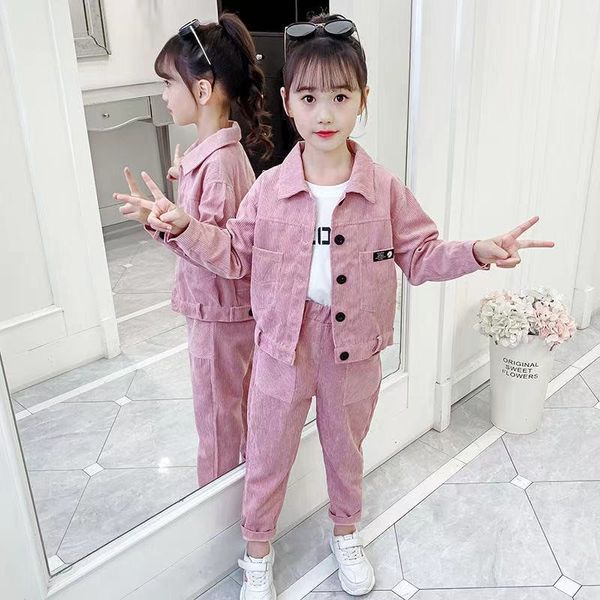 children's suit teenager girls spring fall suit corduroy kids long sleeve cardigan jacket + pants sportswear 2 pcs set for 3-13 yrs old, White
children's suit teenager girls spring fall suit corduroy kids long sleeve cardigan jacket + pants sportswear 2 pcs set for 3-13 yrs old, White