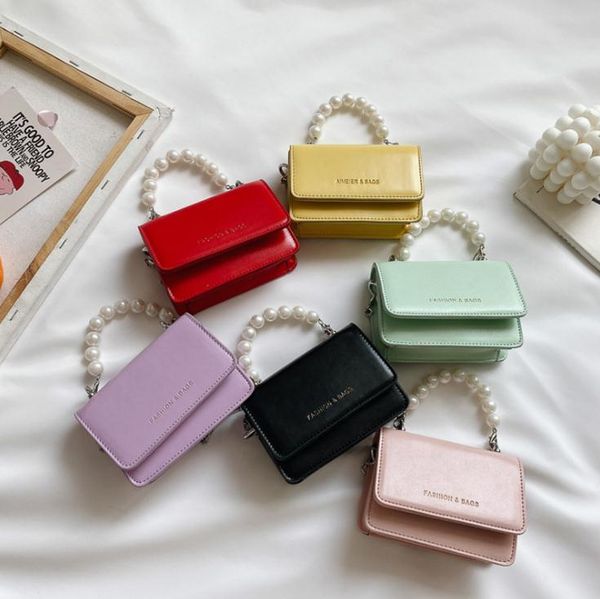 children designer handbag baby girls pearl princess mini square messenger bags kids letter one shoulder change purse f196, White
children designer handbag baby girls pearl princess mini square messenger bags kids letter one shoulder change purse f196, White