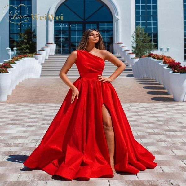 party dresses one-shoulder prom princess evening gowns sleeveless floor length draped side split robes de soirée, White;black
party dresses one-shoulder prom princess evening gowns sleeveless floor length draped side split robes de soirée, White;black