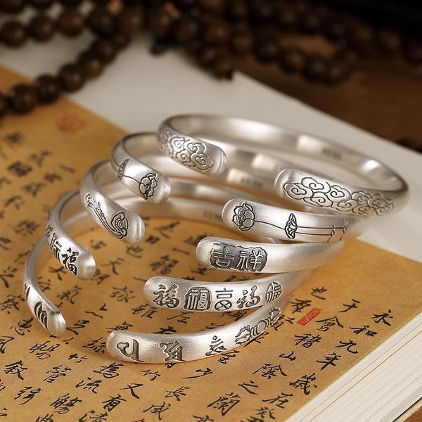 bracelets for men and women to restore ancient ways six words lotus xiangyun everyone lucky jewelry bracelet openings bangle, Black
bracelets for men and women to restore ancient ways six words lotus xiangyun everyone lucky jewelry bracelet openings bangle, Black