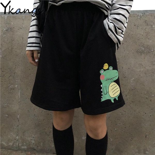 women's shorts high waist summer sports pants women cotton thin breathable casual capris loose harajuku cute printed, White;black
women's shorts high waist summer sports pants women cotton thin breathable casual capris loose harajuku cute printed, White;black