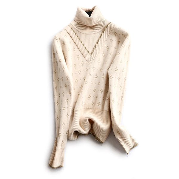 women's sweaters autumn and winter seam loose turtleneck women's sweater 8ebn, White;black
women's sweaters autumn and winter seam loose turtleneck women's sweater 8ebn, White;black