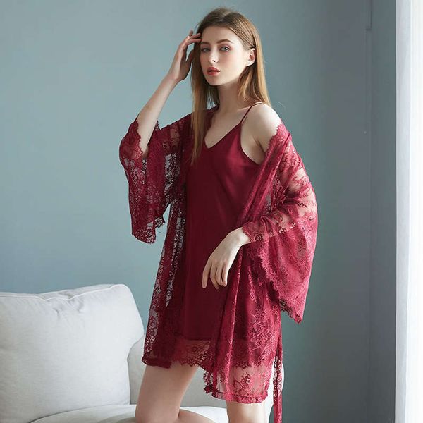 ice casual women's dresses suspender nightdress nightgown two pieces of fun suit large lace pajamas, Black;gray
ice casual women's dresses suspender nightdress nightgown two pieces of fun suit large lace pajamas, Black;gray