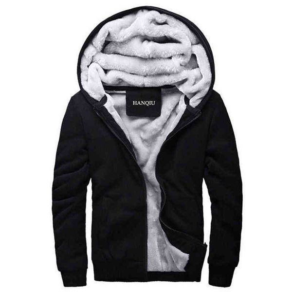 black hoodies men 2022 winter jacket fashion thick men's hooded sweatshirt male warm fur liner sportswear tracksuits mens coat y220716 
black hoodies men 2022 winter jacket fashion thick men's hooded sweatshirt male warm fur liner sportswear tracksuits mens coat y220716