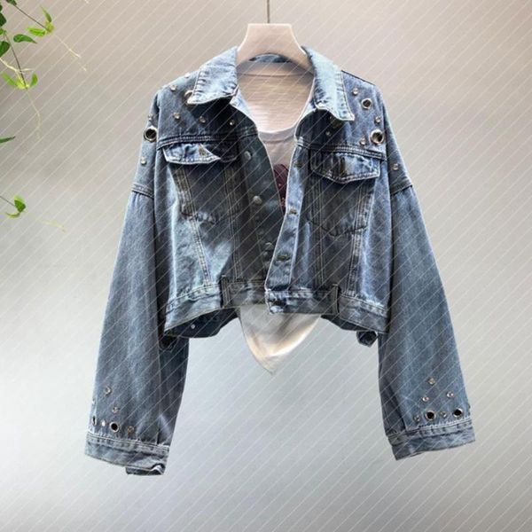 women's jackets england style single breasted diamond beading denim jacket female hole hollow cut short outwear wq1585 dropship, Black;brown
women's jackets england style single breasted diamond beading denim jacket female hole hollow cut short outwear wq1585 dropship, Black;brown