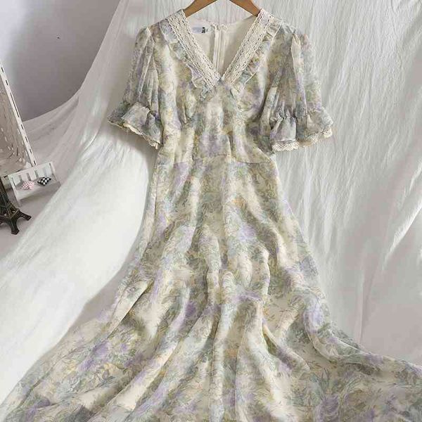 casual dresses vintage elegant stitching lace v-neck short-sleeved dress womens wild chiffon summer temperament floral print vrcn, Black;gray
casual dresses vintage elegant stitching lace v-neck short-sleeved dress womens wild chiffon summer temperament floral print vrcn, Black;gray