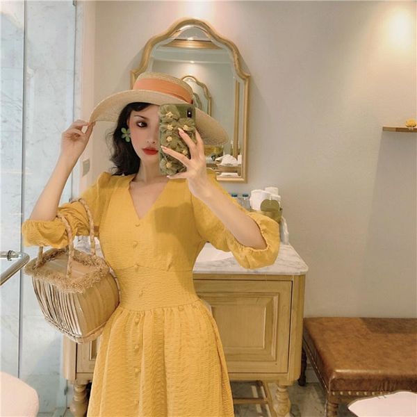 casual dresses shzq women summer long linen dress with buttons ladies v neck a line vintage puff sleeve vestidos slim waist robe femme ete j, Black;gray
casual dresses shzq women summer long linen dress with buttons ladies v neck a line vintage puff sleeve vestidos slim waist robe femme ete j, Black;gray