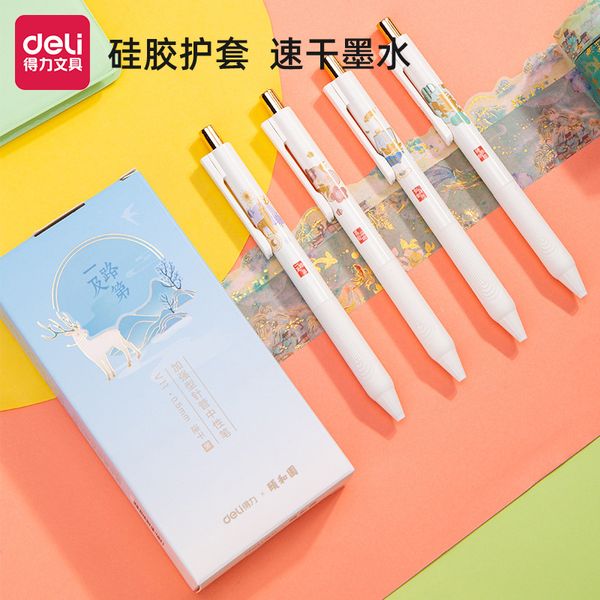 summer deli v11 push neutral pen reinforced needle 0.5mm fast drying and smooth for student examination office
summer deli v11 push neutral pen reinforced needle 0.5mm fast drying and smooth for student examination office