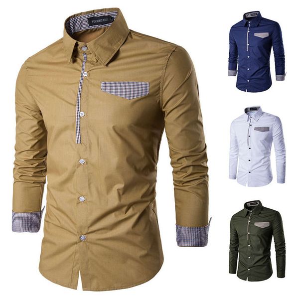 men's casual shirts shirtmen's long sleeve korean fashion slim youth pointed collar splicing shirt men's 0wjv, White;black
men's casual shirts shirtmen's long sleeve korean fashion slim youth pointed collar splicing shirt men's 0wjv, White;black