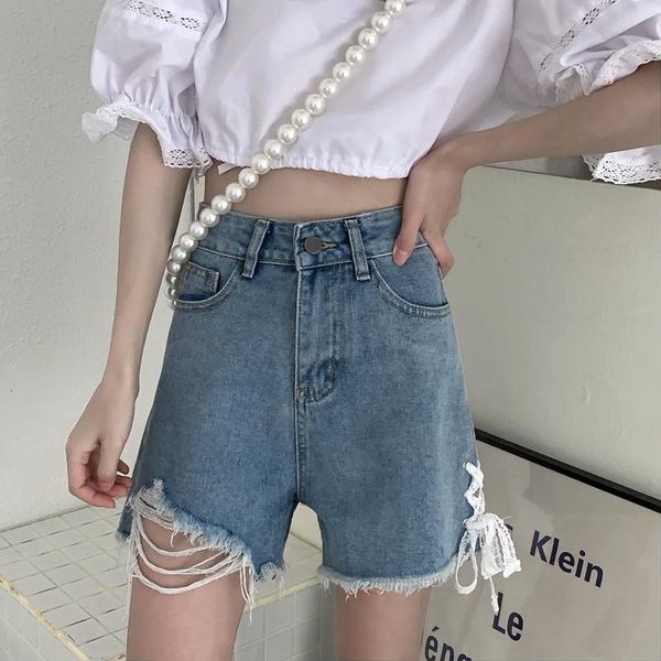 women's shorts hzirip summer casual chic fashion blue bow all-match trend female 2021 gentle high waist thin loose a-line denim, White;black
women's shorts hzirip summer casual chic fashion blue bow all-match trend female 2021 gentle high waist thin loose a-line denim, White;black