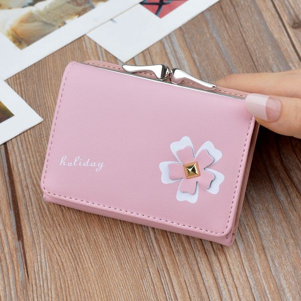 short female korean student cute zero wallet small fresh fashion printed solid color flower folding wallet, Red;black
short female korean student cute zero wallet small fresh fashion printed solid color flower folding wallet, Red;black