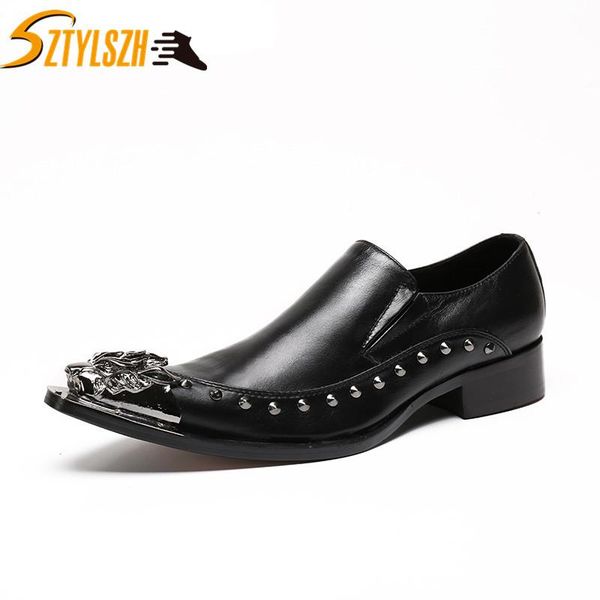 dress shoes 2021 men luxury classic genuine leather rivets prom italian for formal party wedding, Black
dress shoes 2021 men luxury classic genuine leather rivets prom italian for formal party wedding, Black