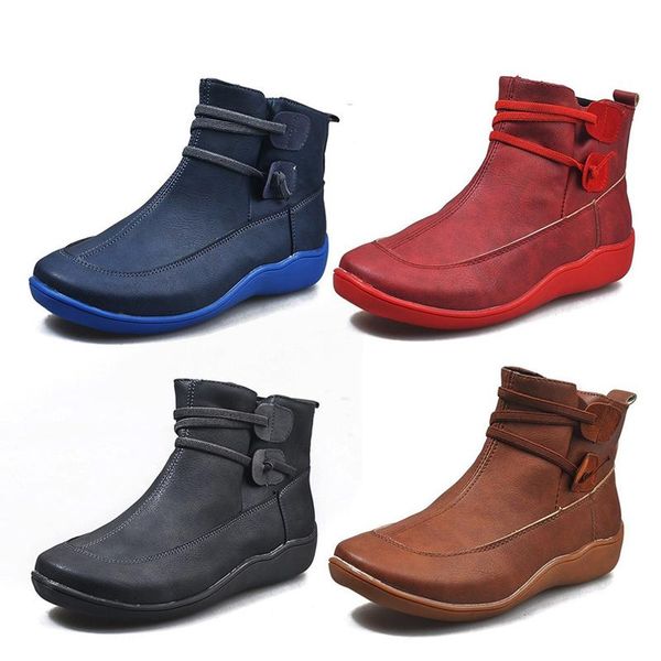 boots women shoes ankle suede leather flat platform short ladies fashion autumn winter -b5, Black 
boots women shoes ankle suede leather flat platform short ladies fashion autumn winter -b5, Black