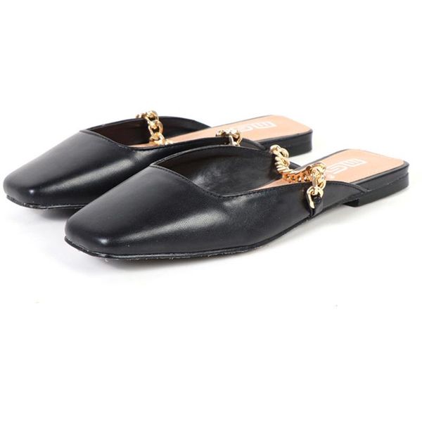 slippers summer autumn simplicity fashion cover toe women flat chain sandals female shoes lady mullers hy271, Black
slippers summer autumn simplicity fashion cover toe women flat chain sandals female shoes lady mullers hy271, Black