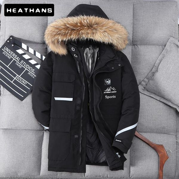 men's down & parkas 90% white duck jacket winter -30 degree thick warm parka windbreaker fur collar puffer overcoat wholesale, Black
men's down & parkas 90% white duck jacket winter -30 degree thick warm parka windbreaker fur collar puffer overcoat wholesale, Black