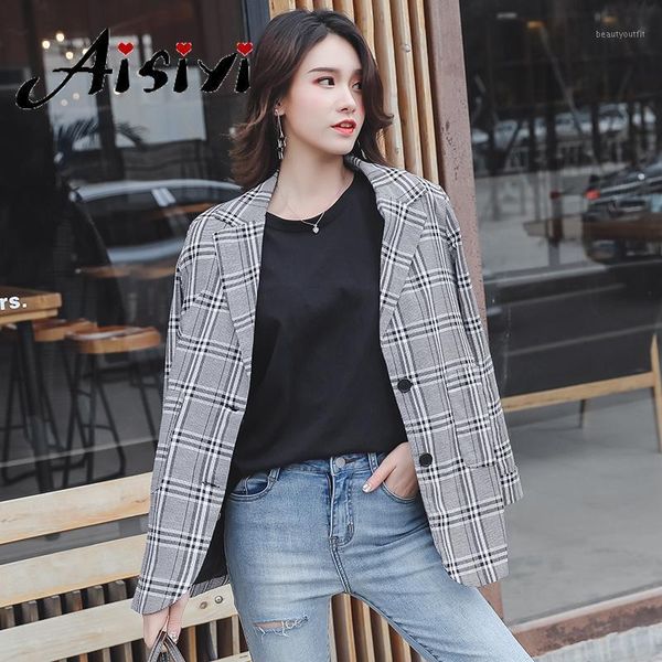 women's suits & blazers aisiyi xl-4xl plus size women plaid blazer long sleeve office ladies outerwear coats, White;black
women's suits & blazers aisiyi xl-4xl plus size women plaid blazer long sleeve office ladies outerwear coats, White;black