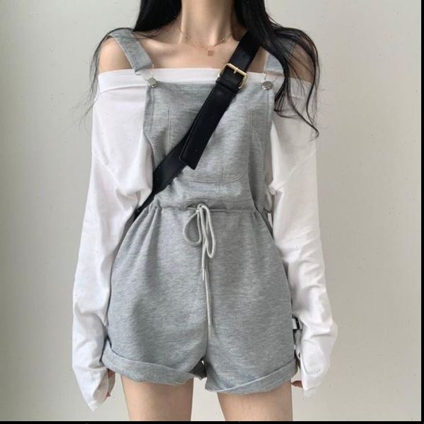 two pieces sweatsuits off shoulder womens pants long sleeve t shirts lace up waist palysuits korean sets, White
two pieces sweatsuits off shoulder womens pants long sleeve t shirts lace up waist palysuits korean sets, White