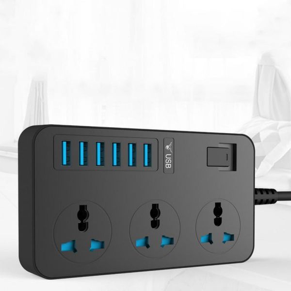 smart power plugs us/eu/uk standard strip socket 3 outlets 6 usb ports charger fast charging adapter with switch universal protector charge
smart power plugs us/eu/uk standard strip socket 3 outlets 6 usb ports charger fast charging adapter with switch universal protector charge