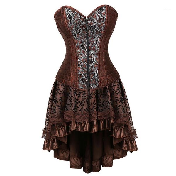women brown bustier lingerie ruffled satin lace trim gothic corset dress vintage steampunk cosplay costumes bustiers & corsets, Black;white
women brown bustier lingerie ruffled satin lace trim gothic corset dress vintage steampunk cosplay costumes bustiers & corsets, Black;white