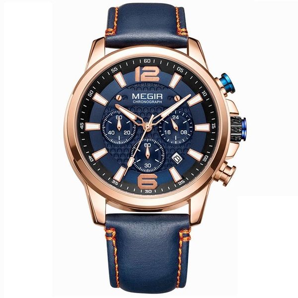 band megir 2021 men military sport chronograph quartz wrisrwatches blue leather luminous calendar male gift clock wristwatches, Slivery;brown
band megir 2021 men military sport chronograph quartz wrisrwatches blue leather luminous calendar male gift clock wristwatches, Slivery;brown