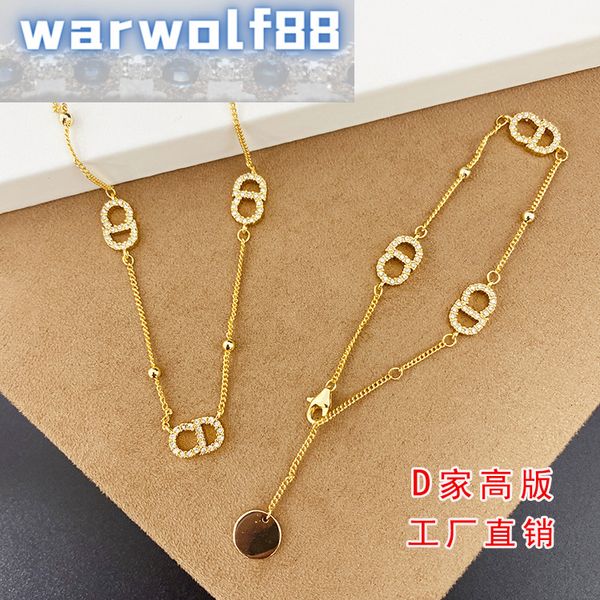 luxury jewelry designers / dijia necklace bracelet inlaid family with d diamond letter advanced cd clavicle chain fashion temperament set, Golden;silver
luxury jewelry designers / dijia necklace bracelet inlaid family with d diamond letter advanced cd clavicle chain fashion temperament set, Golden;silver