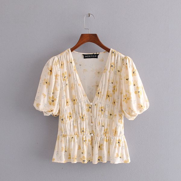 women's blouses & shirts floral print fashion women new spring summer v-neck button vintage frence style puff sleeve casual b, White
women's blouses & shirts floral print fashion women new spring summer v-neck button vintage frence style puff sleeve casual b, White
