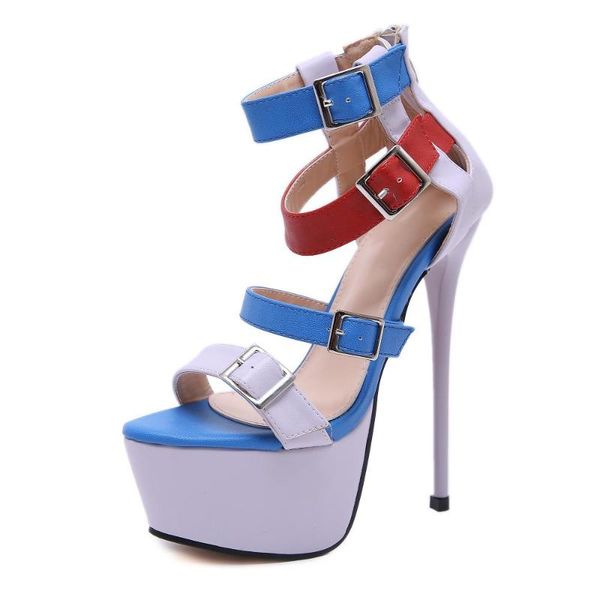 sandals 2021 spring summer women's fashion strap mixed colors super high heel platform stiletto party club stage shoes, Black
sandals 2021 spring summer women's fashion strap mixed colors super high heel platform stiletto party club stage shoes, Black