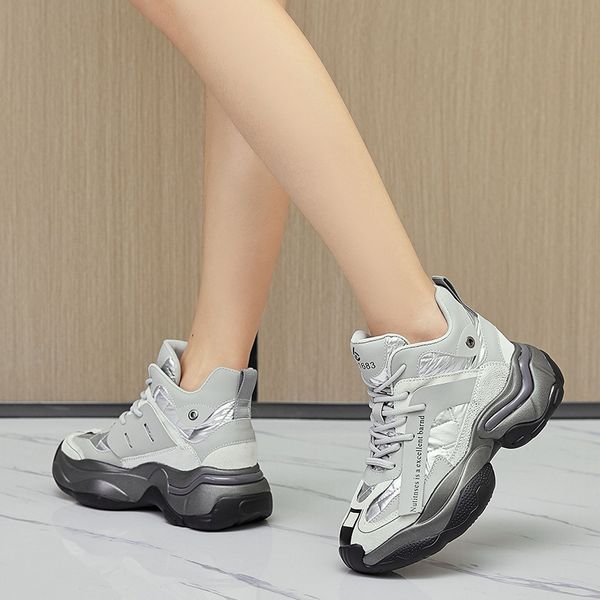 sports shoes women's autumn 2021 high black single casual dad muffin thick bottom breathable for children, Black;white
sports shoes women's autumn 2021 high black single casual dad muffin thick bottom breathable for children, Black;white
