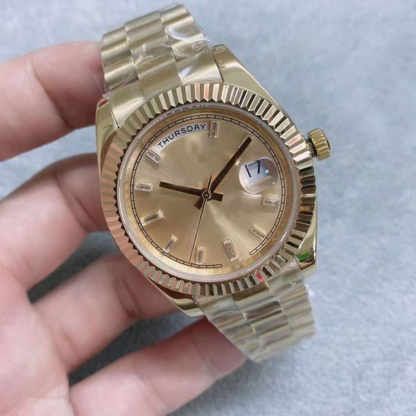 u1 men watch 41mm crystal cubes automatic movement double dat gold dial 316 stainless band, Slivery;brown
u1 men watch 41mm crystal cubes automatic movement double dat gold dial 316 stainless band, Slivery;brown