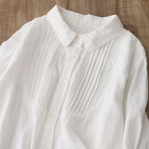 women's blouses & shirts lamtrip unique lace stitch pleated peter pan collar cotton yarn long sleeve retro white shirt blouse 2021
women's blouses & shirts lamtrip unique lace stitch pleated peter pan collar cotton yarn long sleeve retro white shirt blouse 2021