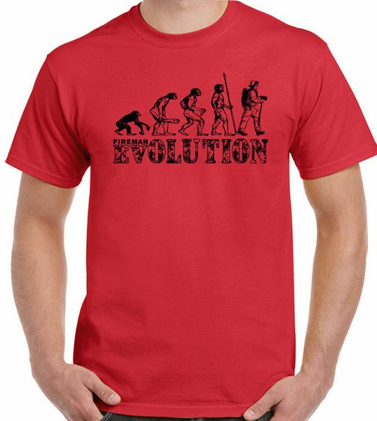 firefighter t-shirt evolution mens funny fire service gift top, White;black 
firefighter t-shirt evolution mens funny fire service gift top, White;black