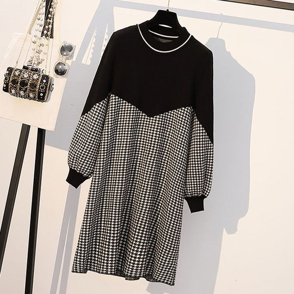 lantern sleeve s women's autumn and winter korean style temperament stitching medium long loose thin s, Black;gray
lantern sleeve s women's autumn and winter korean style temperament stitching medium long loose thin s, Black;gray