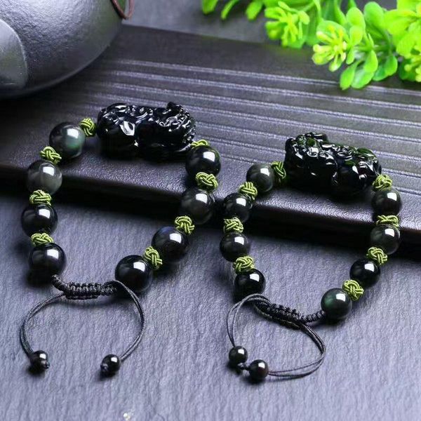 other bracelets 2021 black obsidian bracelet with rainbow beads jade jewelry, Golden;silver
other bracelets 2021 black obsidian bracelet with rainbow beads jade jewelry, Golden;silver