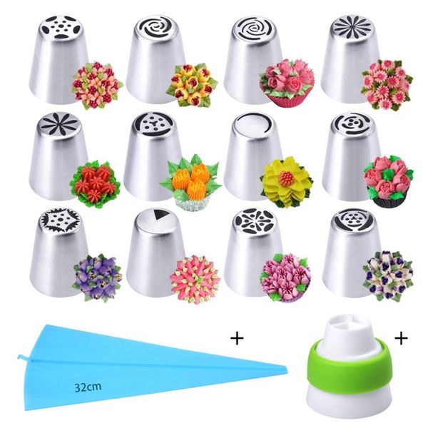 baking & pastry tools 14pcs/set cupcake decor bag tips kitchen diy cake icing piping cream decorating reusable bags nozzle set
baking & pastry tools 14pcs/set cupcake decor bag tips kitchen diy cake icing piping cream decorating reusable bags nozzle set