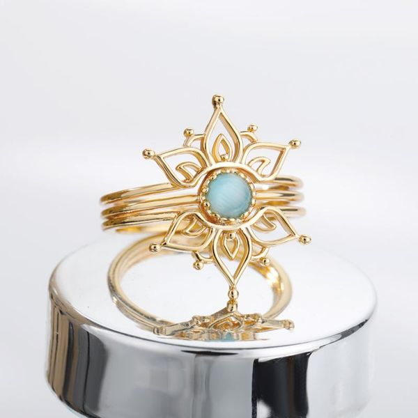 cluster rings vintage opal lotus for women noble temperament gold color stainless steel handmade personality ring jewelry gift 2021, Golden;silver
cluster rings vintage opal lotus for women noble temperament gold color stainless steel handmade personality ring jewelry gift 2021, Golden;silver