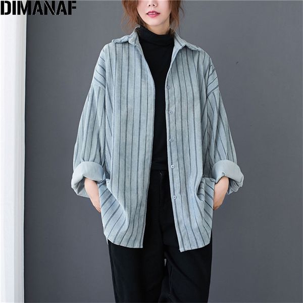 plus size women blouse blue striped print autumn casual shirts ladies vintage large tees spring 210531, White
plus size women blouse blue striped print autumn casual shirts ladies vintage large tees spring 210531, White