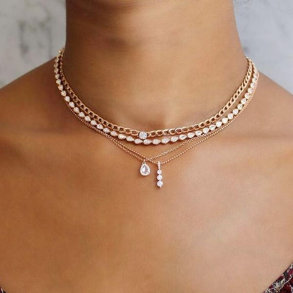 chokers gold silver color tear drop bead charm necklace 5a cubic zircon tennis chain iced out bling cz cluster choker women jewelry, Golden;silver
chokers gold silver color tear drop bead charm necklace 5a cubic zircon tennis chain iced out bling cz cluster choker women jewelry, Golden;silver