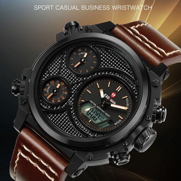 wristwatches kademan 156 watches luxury men multifunction sports watch dual time zone oversized dial belt leather quartz men's, Slivery;brown
wristwatches kademan 156 watches luxury men multifunction sports watch dual time zone oversized dial belt leather quartz men's, Slivery;brown