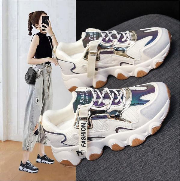 spring sneakers women thick bottom daddy shoe thick bottom round toe breathing leisure female vulcanize shoes, Black
spring sneakers women thick bottom daddy shoe thick bottom round toe breathing leisure female vulcanize shoes, Black