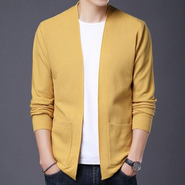 men's sweaters autum brand fashion woolen slim solid knit cardigan men japanese sweater casual coats jacket mens clothes 2021, White;black
men's sweaters autum brand fashion woolen slim solid knit cardigan men japanese sweater casual coats jacket mens clothes 2021, White;black