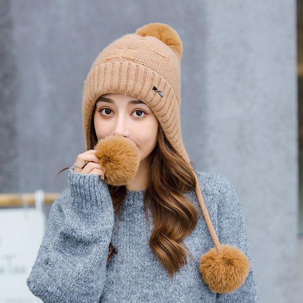 beanie/skull caps style female hat autumn and winter wool beanie sanmao ball back open knit double thick fur soft, Blue;gray
beanie/skull caps style female hat autumn and winter wool beanie sanmao ball back open knit double thick fur soft, Blue;gray