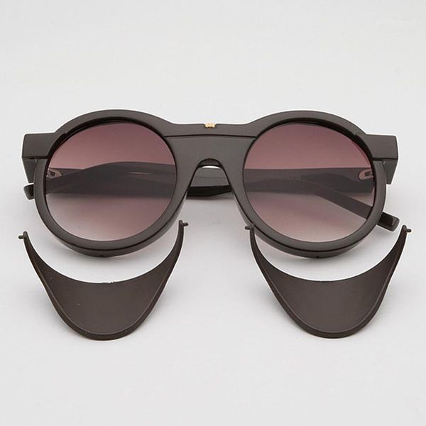 unique round sunglasses men women oversized retro punk colorful lens sun glasses fashion eyewear vintage removable, White;black
unique round sunglasses men women oversized retro punk colorful lens sun glasses fashion eyewear vintage removable, White;black