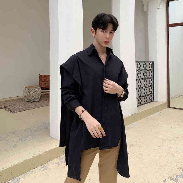 man long sleeve casual male-style gothic punk loose shirts dressed as stage clothes gkrj, White;black
man long sleeve casual male-style gothic punk loose shirts dressed as stage clothes gkrj, White;black