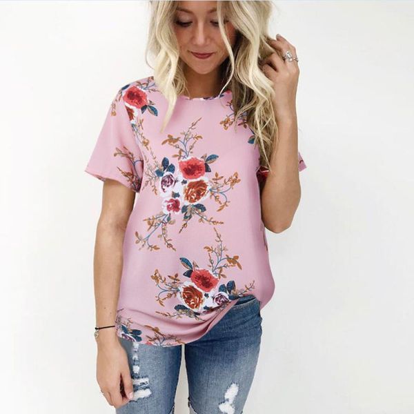women floral printed chiffon blouse summer fashion female short sleeve shirt blusa ona0422 women's blouses & shirts, White
women floral printed chiffon blouse summer fashion female short sleeve shirt blusa ona0422 women's blouses & shirts, White