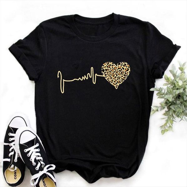 summer 90 s leopard women t shirt heartbeat short sleeve print clothing harajuku graphic drop ship, White
summer 90 s leopard women t shirt heartbeat short sleeve print clothing harajuku graphic drop ship, White