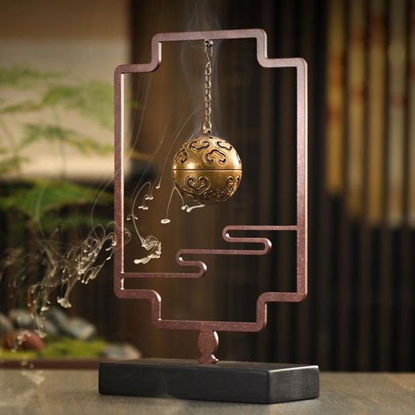 fragrance lamps vertical hanging incense burner metal backflow luxury chinese ancient incensario spiritual decoration ei50xl
fragrance lamps vertical hanging incense burner metal backflow luxury chinese ancient incensario spiritual decoration ei50xl