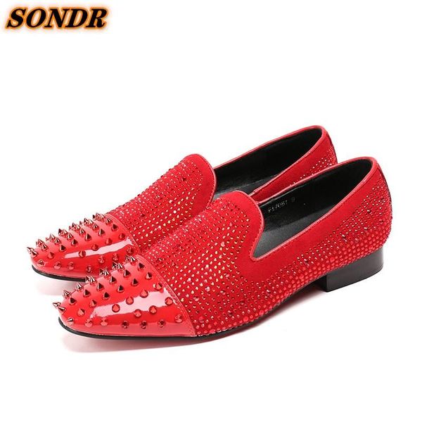 dress shoes 2021 men genuine leather round toe crystal rivets loafers wedding formal oxford calzado hombre, Black
dress shoes 2021 men genuine leather round toe crystal rivets loafers wedding formal oxford calzado hombre, Black